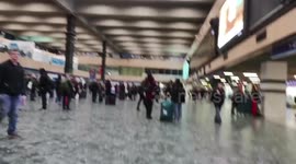 Euston Station empty as travel effected by coronavirus outbreak in London