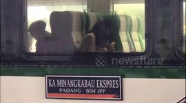 Train passengers are checked in anticipation of Covid-19