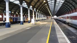 UK train station deserted as government advises to avoid travel during COVID-19 pandemic
