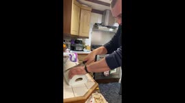 UK man gets inventive with making his own toilet roll during COVID-19 pandemic