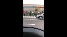 Panic consumers line up around the block for Costco in Los Angeles