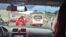 Traffic chaos as buses are cancelled during Manila coronavirus lockdown