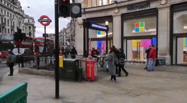 Oxford Circus During Rush Hour Is Empty Due To Cornavirus Fears