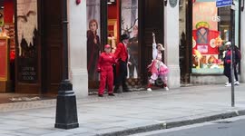 Hamleys Staff Try To Cheer Up People In London As Regents Street Remains Empty Due To The Coronavirus Fears