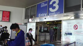 Passengers screened for coronavirus at Chiang Mai Airport in northern Thailand