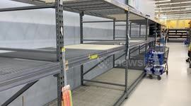 Empty shelves at South Dakota Walmart as panic buying continues