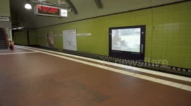 Coronavirus brings empty train stations, as people start to minimize their open life in Germany