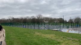 Quiet Finsbury Park during London coronavirus isolation