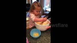 'We want pancakes, not coronacakes': Dad's awesome reflexes stop child sneezing into pancake mix