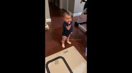 US baby has an adorable 'conversation' with her dad