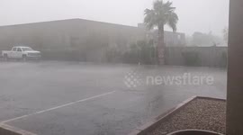Heavy rain and strong winds hit Mesa, Arizona