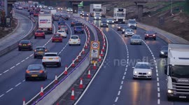 M1 smart motorway in Bedfordshire England UK