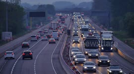 M1 smart motorway in Bedfordshire England UK