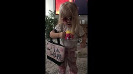 Toddler ready to help NHS midwives