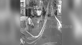 Passersby rescue woman and baby girl after they fell into flooded pit in India