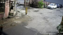 Thieves steal car battery in broad daylight in Northern India