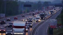M1 smart motorway in Bedfordshire England UK