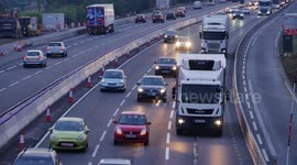 M1 smart motorway in Bedfordshire England UK
