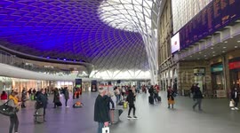 Kings Cross Station quiet but not deserted with no lockdown planned for London
