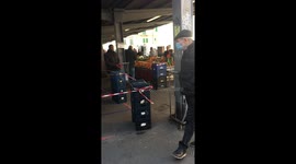 The second biggest market of farmers in Florence (Italy) during the coronavirus lockdown