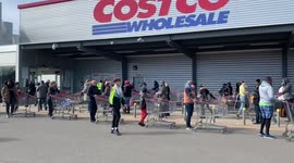 Insane queues outside UK Costco as customers ignore government warning not to