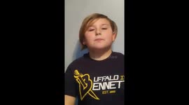 8 year old boy has special message during quarintine