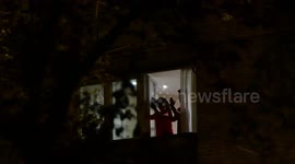 People across Spain paused on Thursday night to give a round of applause for the country's health workers