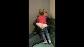 2 year old Wrestler pins her mum, does the 3 count and rings the bell!