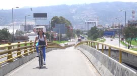 Empty streets in Colombia's Bogota due to coronavirus lockdown