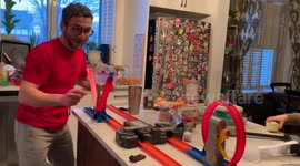 Canadian dad creates Hot Wheels track