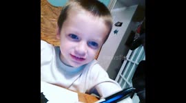 Drawing at home, letting this boy Express himself and get creative