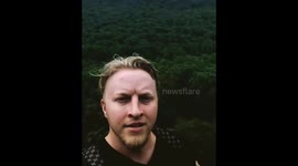 Amazing View in Arkansas at Devils Den, extremely dangerous overlook