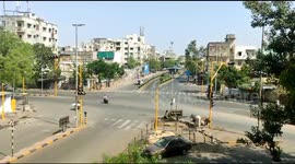Empty Street of Ahmedabad, Gujarat India