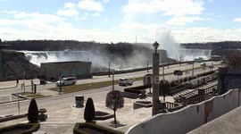 COVID-19 pandemic closes Canada US border at Niagara falls as coronavirus spreads and people fall ill