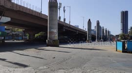 Empty streets Self imposed curfew in Mumbai due to COVI 19