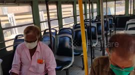 Bus empty: janta curfew in Mumbai.