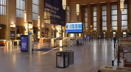 At Amtrak Philadelphia 30th Street Station the Coronavirus Pandemic Reduces Travel to Almost Nothing