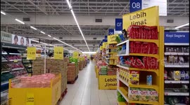 Aftermath of panic buying at supermarket in Malaysia
