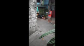 Amusing moment officer in Philippines uses 'reverse psychology' to keep people indoors