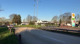 Quiet roads during rush hour in St. Albans, UK amid coronavirus outbreak