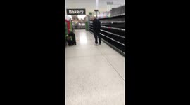 Coronavirus Panic Buy Keighley Asda Supermarket Empty Shelves No Stock Left Bakery Aisle Section Impulse Buy Covid-19!