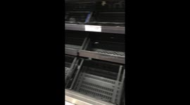 Empty shelves at Sainsbury branch in Keighley, UK as panic buying continues
