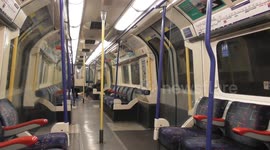 Empty trains and stations in London during coronavirus outbreak