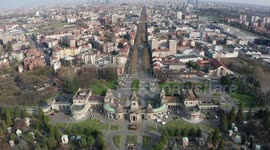 Drone footage of the desert streets of Milan during Corona Virus