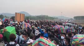 Burmese workers scramble to return home as Thailand closes its borders