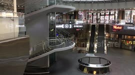 Fulton Center deserted as New York City goes into coronavirus lockdown