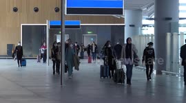 Passengers with face mask at Istanbul IST Airport during COVID-19 outbreak