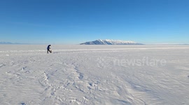 Freestyle footballer travels 50 miles across Siberian lake while doing kick ups