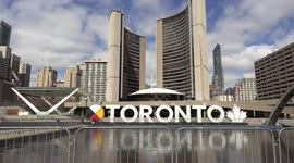 COVID-19 pandemic closes Toronto city hall and square making for a surreal sight in the city during the coronavirus outbreak in Canada