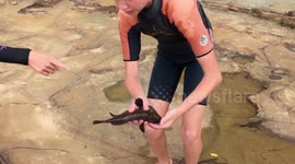 We rescued a fish!